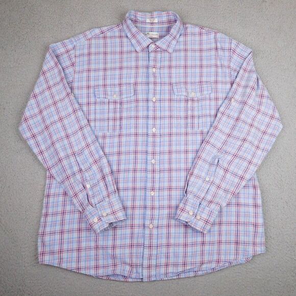 Peter Millar Shirt Mens Extra Large Seaside Plaid Button Up Sport Roll Tab XL - Picture 1 of 15